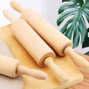 Dual-Purpose Premium Wooden Roller - Clay Craft Tool & Dough Rolling Pin for Pottery, Sculpture & Baking