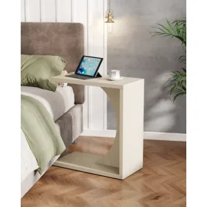 Shaped End Tables, Under Couch Table, Side Table for Sofa (Set of 2)